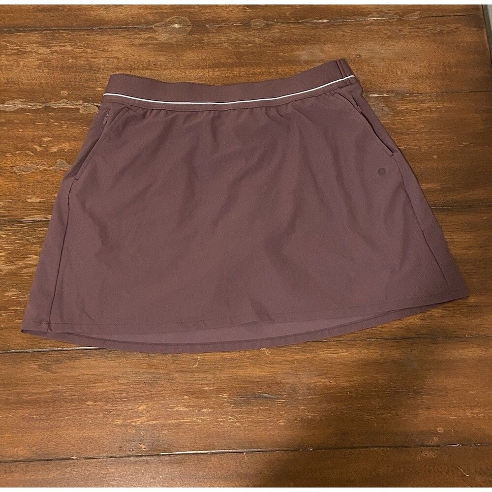 Soybu Women's Brown Athletic Skort M Pockets Tennis Golf Elastic Waist